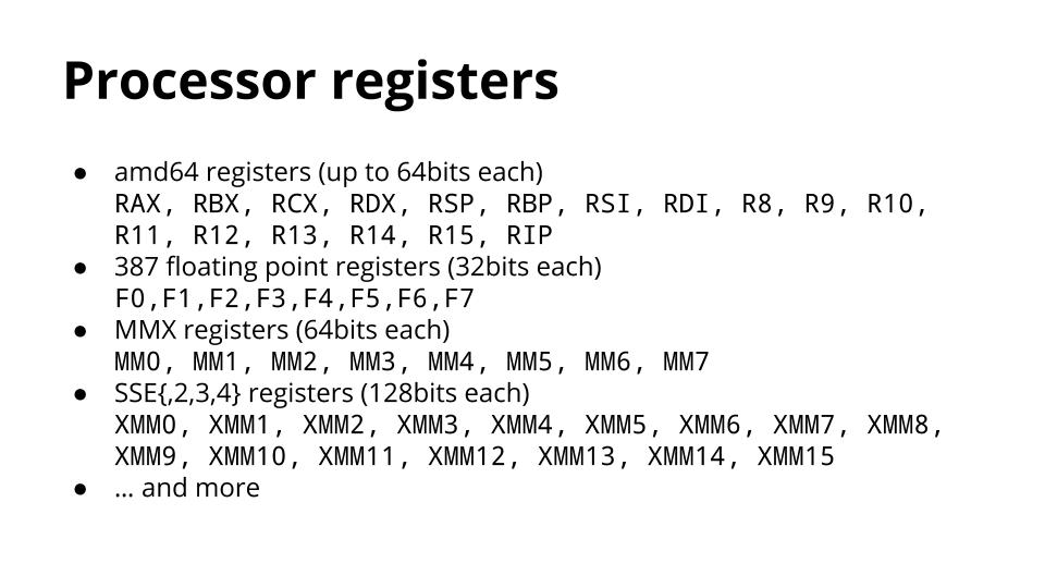 processor registers